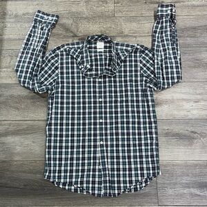 Men’s Long Sleeve Flannel Button Top Size Medium With Cuffed Wrists